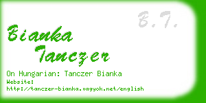 bianka tanczer business card